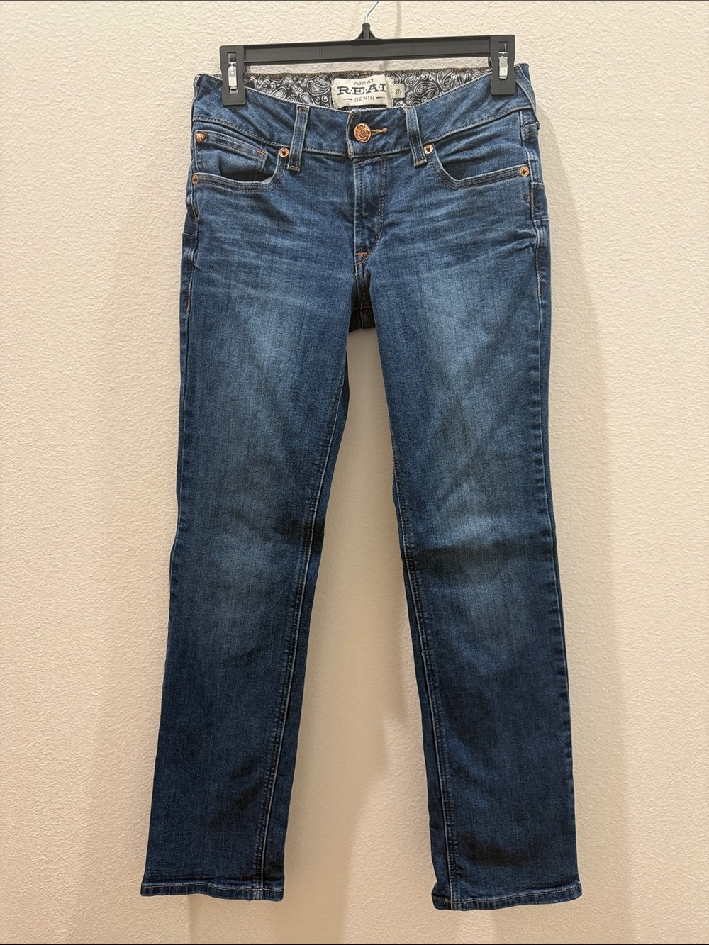 Ariat Denim Classic Straight-Leg Jeans in Dark Blue